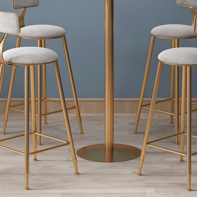 Contemporary Style 1/2/5 Pieces Stone Bar Table Set for Living Room