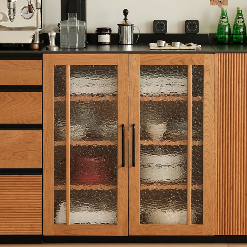 Modern & Contemporary Solid Wood Sideboard Cabinet with Cabinets and Drawers