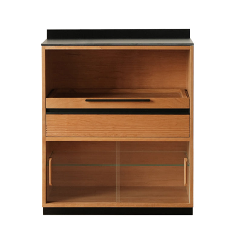 Modern & Contemporary Solid Wood Sideboard Cabinet with Cabinets and Drawers