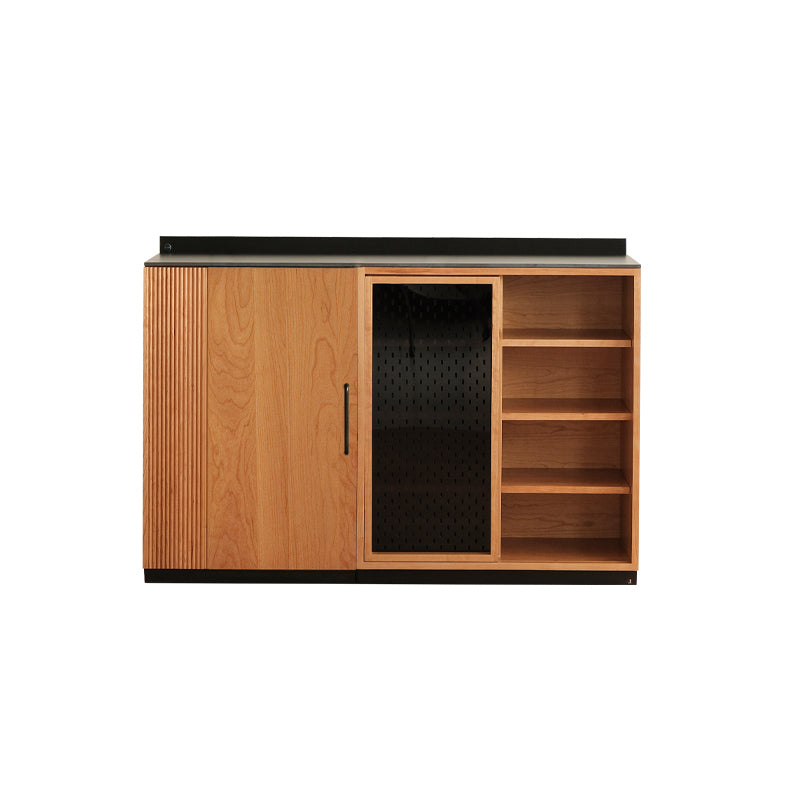 Modern & Contemporary Solid Wood Sideboard Cabinet with Cabinets and Drawers