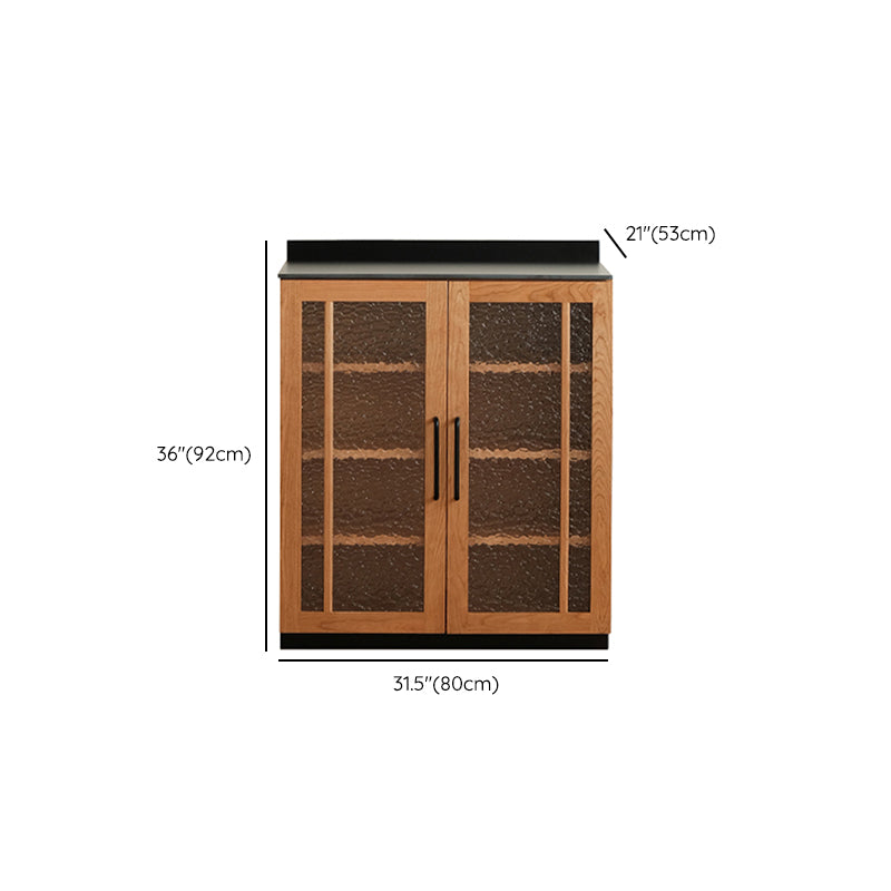 Modern & Contemporary Solid Wood Sideboard Cabinet with Cabinets and Drawers