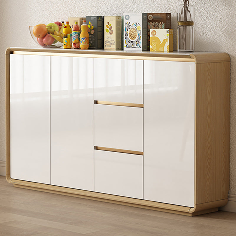 Contemporary Style Adjustable Shelving Wood Sideboard Cabinet with Cabinets and Drawers