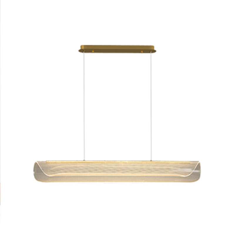 Contemporary Metal Geometric Shape Pendant Light with Acrylic Shade for Living Room