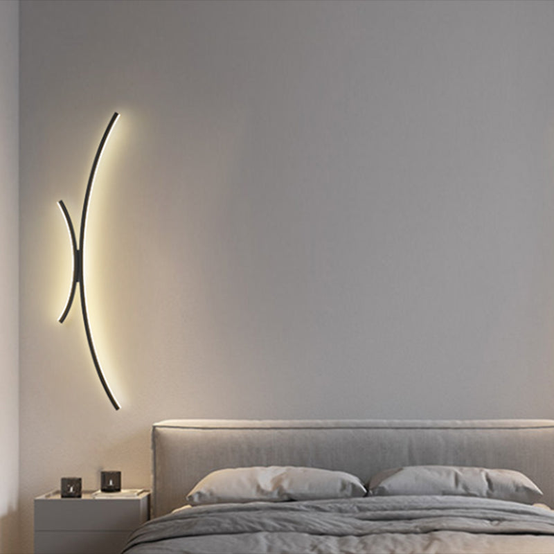Strip Shape Wall Mount Lamp Modern Style LED with Acrylic Shade for Living Room