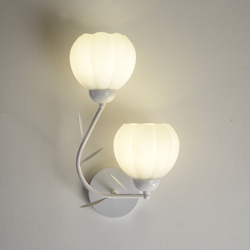 Modern Flower Shape Wall Light Sconces Glass Wall Lighting Fixtures