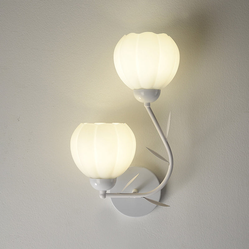 Modern Flower Shape Wall Light Sconces Glass Wall Lighting Fixtures