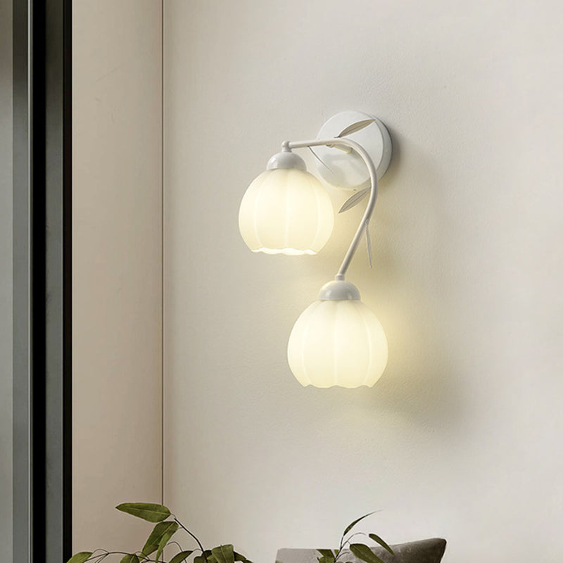Modern Flower Shape Wall Light Sconces Glass Wall Lighting Fixtures