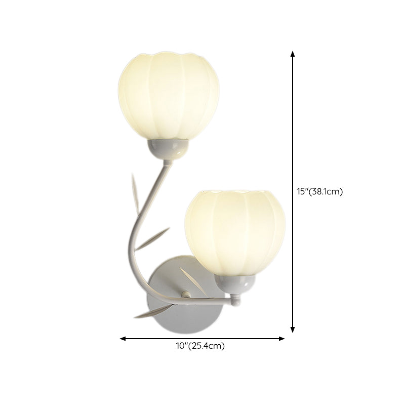 Modern Flower Shape Wall Light Sconces Glass Wall Lighting Fixtures