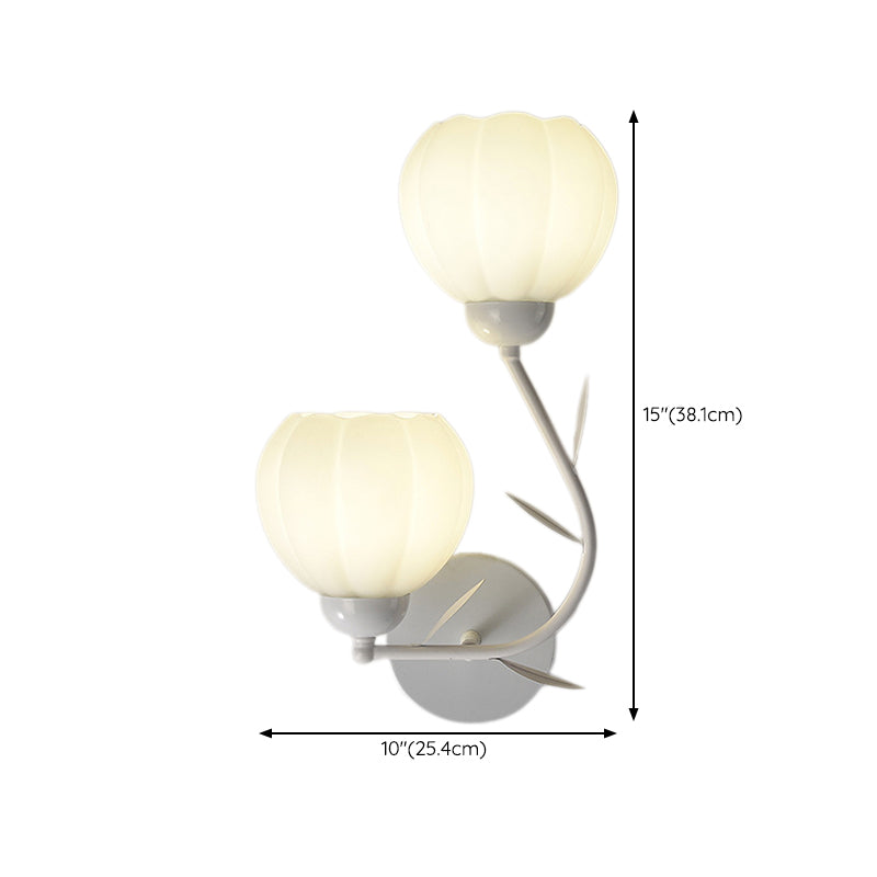 Modern Flower Shape Wall Light Sconces Glass Wall Lighting Fixtures