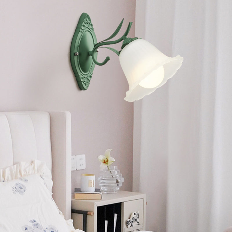 Modern Flower Shape Wall Light Sconces Glass Wall Lighting Fixtures for Bedroom