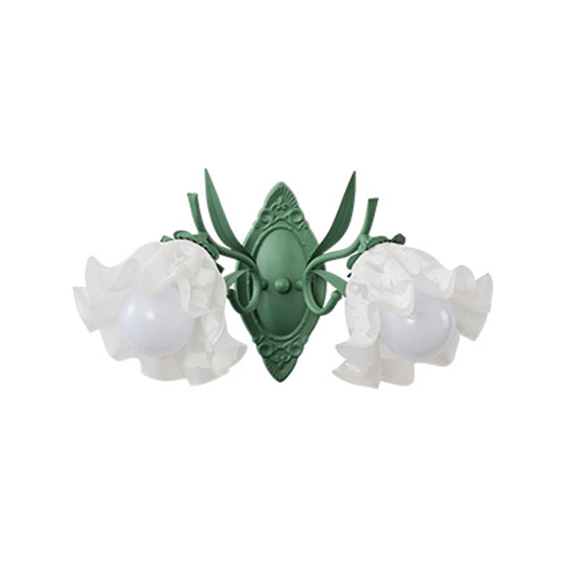 Modern Flower Shape Wall Light Sconces Glass Wall Lighting Fixtures for Bedroom