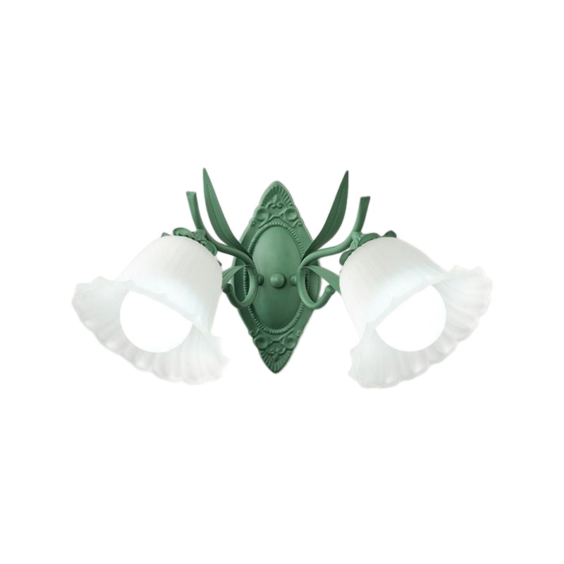 Modern Flower Shape Wall Light Sconces Glass Wall Lighting Fixtures for Bedroom