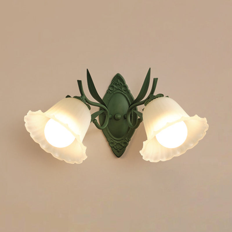 Modern Flower Shape Wall Light Sconces Glass Wall Lighting Fixtures for Bedroom