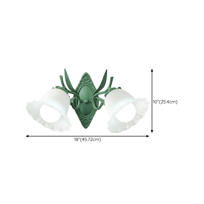 Modern Flower Shape Wall Light Sconces Glass Wall Lighting Fixtures for Bedroom