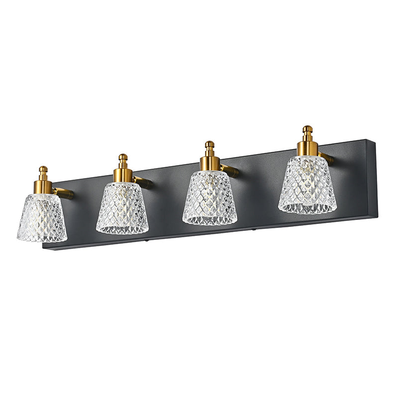 Modern Style Wall Light Sconce with Glass Shade for Washroom