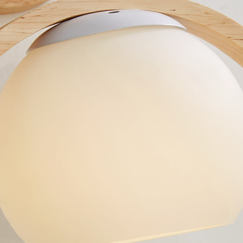 Modern Simple Wall Light Circle Shape Wall Lamp with Glass Shade for Bedroom