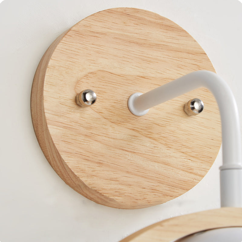 Modern Simple Wall Light Circle Shape Wall Lamp with Glass Shade for Bedroom