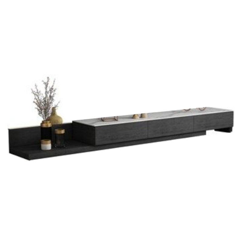 Stone TV Media Stand Contemporary Stand Console with 3 Drawers