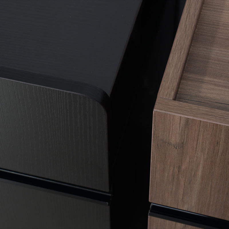 Scandinavian Accent Table Nightstand 25.5" Tall with 2 Drawers