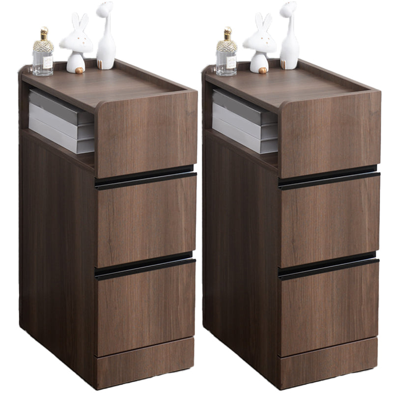 Scandinavian Accent Table Nightstand 25.5" Tall with 2 Drawers