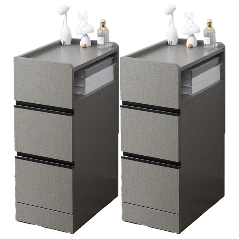 Scandinavian Accent Table Nightstand 25.5" Tall with 2 Drawers