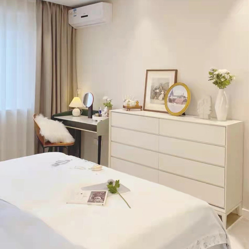 Modern Pine Horizontal Storage Chest with Soft-Close Drawers for Home