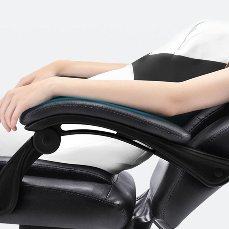 Modern Office Chair Padded Arms No Distressing Leather Ergonomic Chair with Wheels