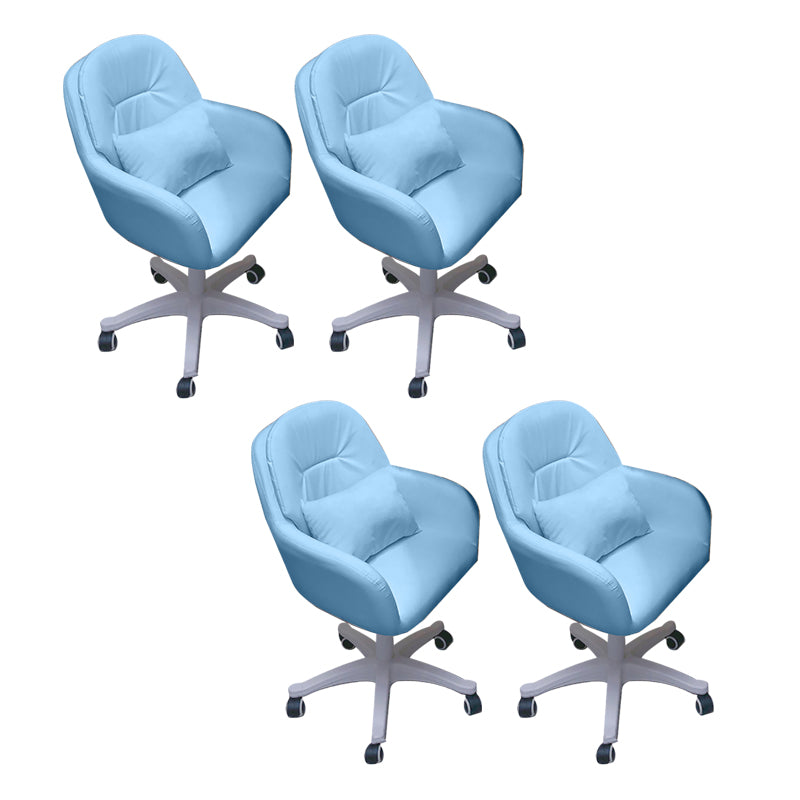 Modern Office Chair No Distressing Armless Ergonomic Chair with Wheels
