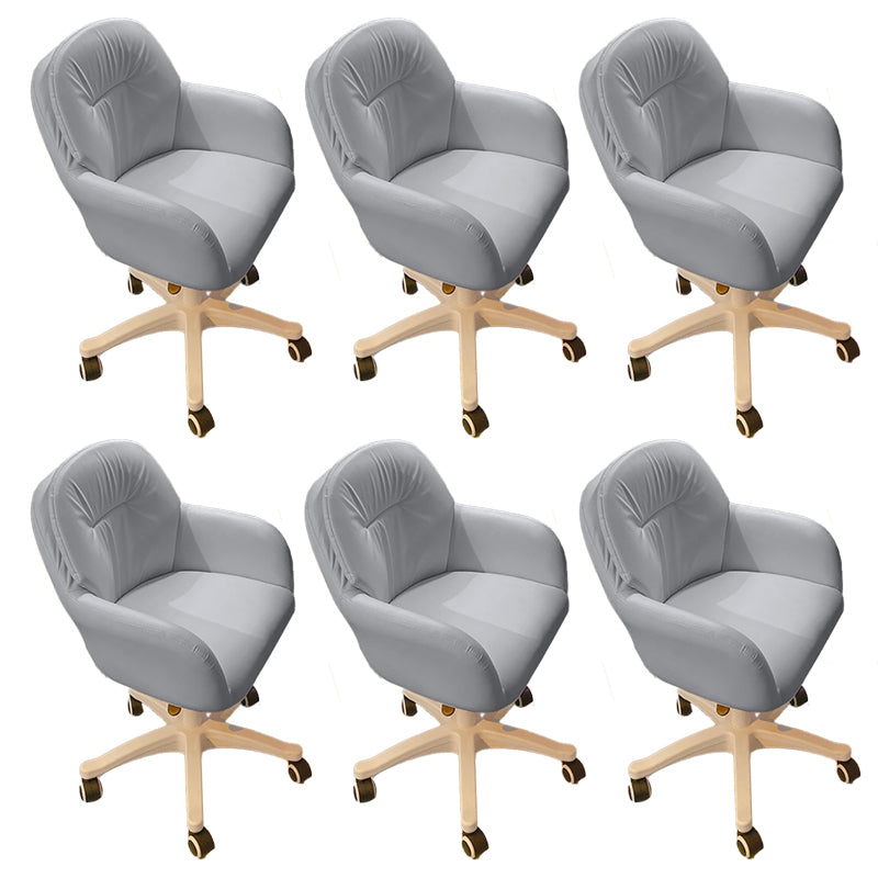 Modern Office Chair No Distressing Armless Ergonomic Chair with Wheels