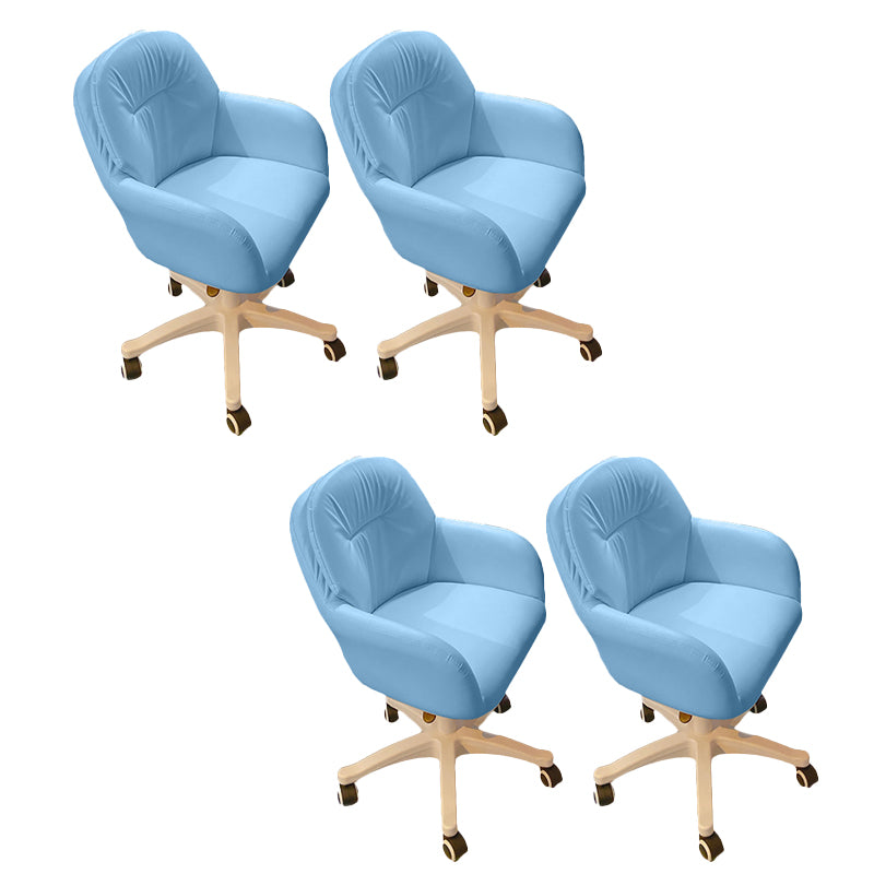 Modern Office Chair No Distressing Armless Ergonomic Chair with Wheels