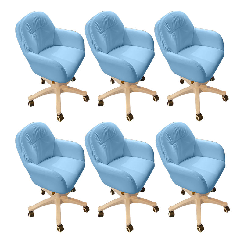Modern Office Chair No Distressing Armless Ergonomic Chair with Wheels