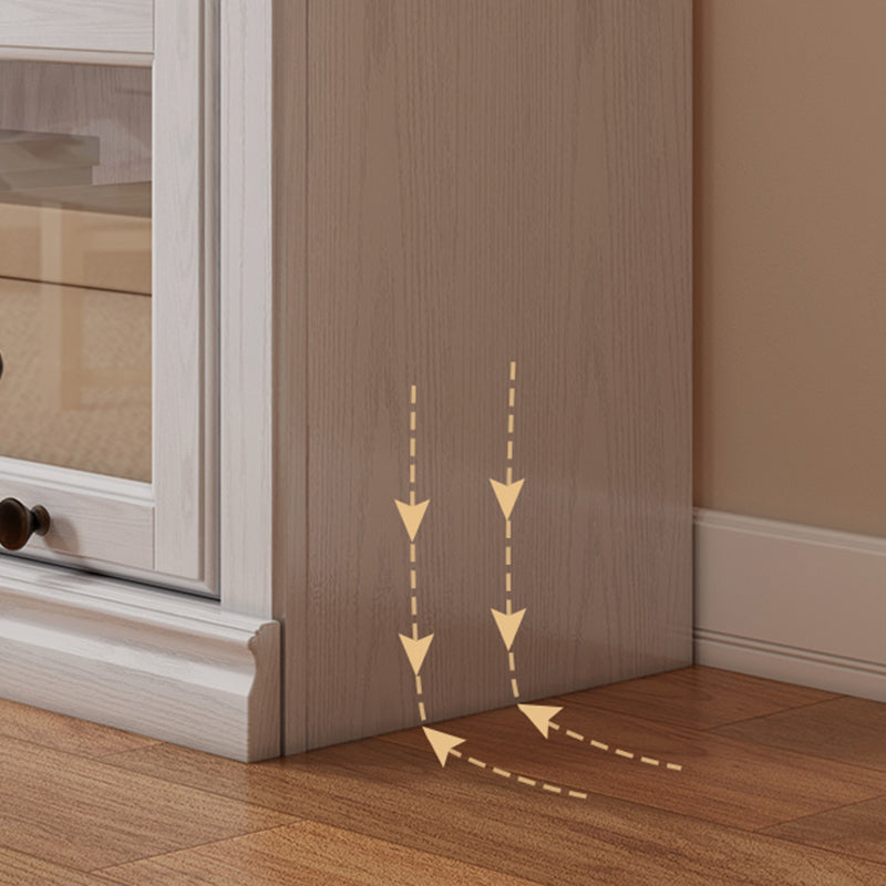 White Closed Back Shelf Bookcase Cabinets Included for Home Office