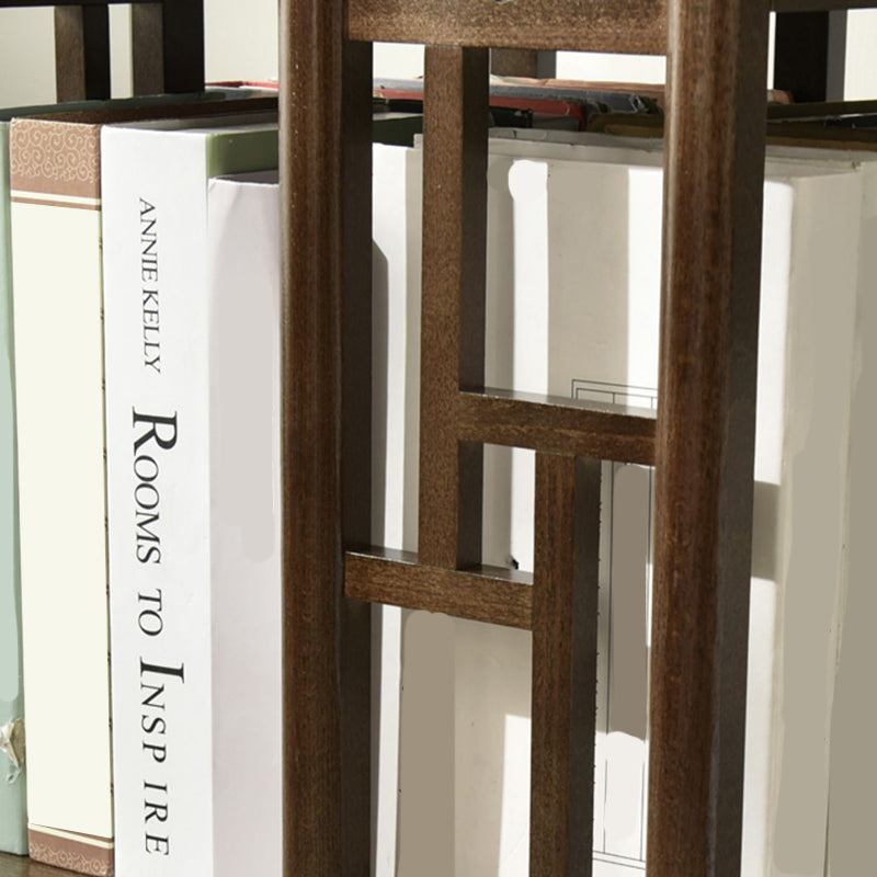 Mid Century Modern Open Storage Bookcase with Shelves for Home Office