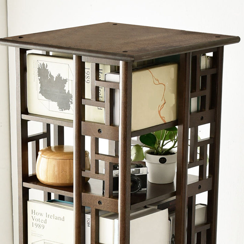 Mid Century Modern Open Storage Bookcase with Shelves for Home Office