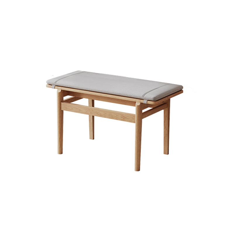 Rectangle Entryway Bench Modern Wooden Accent Bench in Solid Color