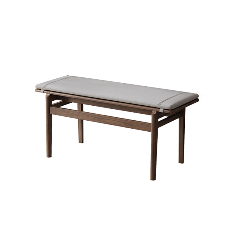 Rectangle Entryway Bench Modern Wooden Accent Bench in Solid Color