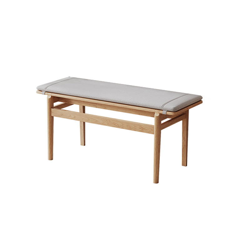 Rectangle Entryway Bench Modern Wooden Accent Bench in Solid Color