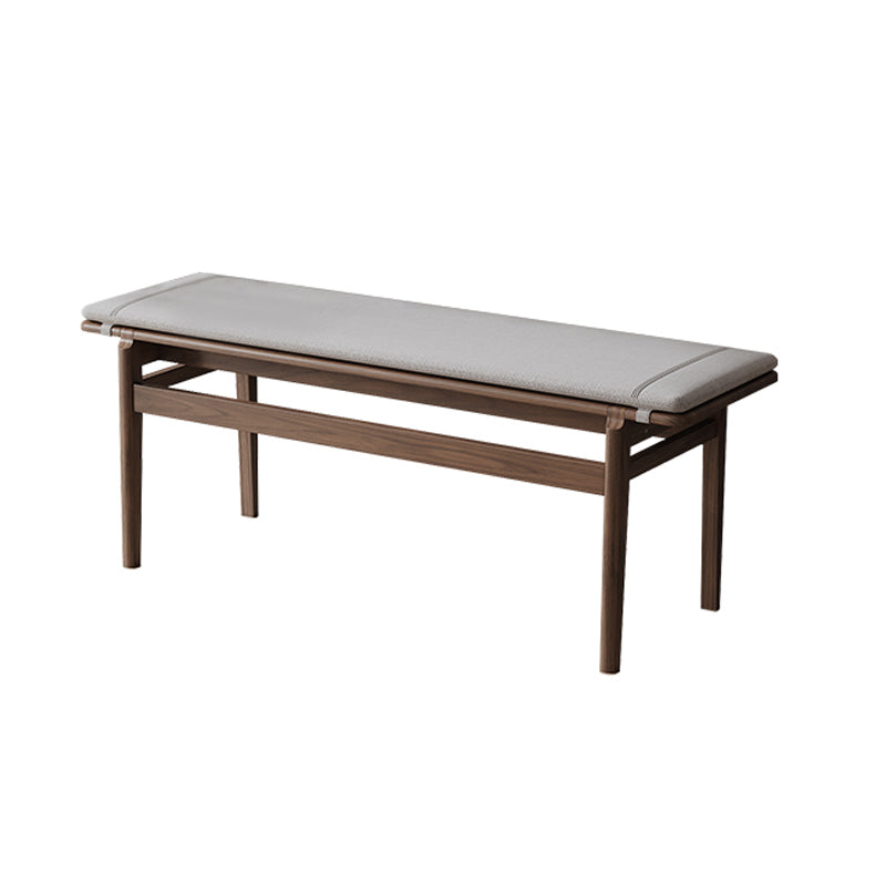 Rectangle Entryway Bench Modern Wooden Accent Bench in Solid Color