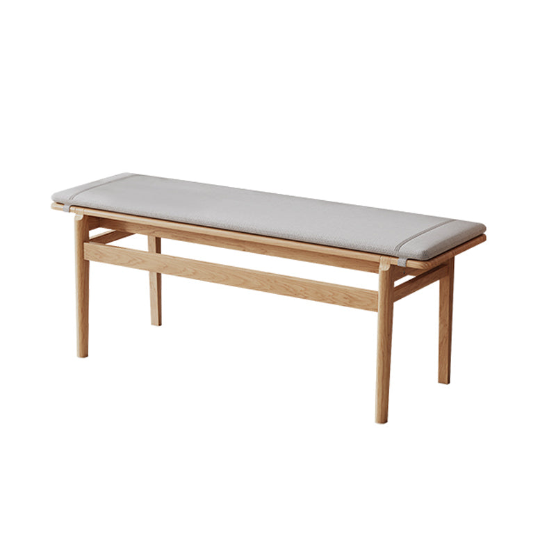 Rectangle Entryway Bench Modern Wooden Accent Bench in Solid Color