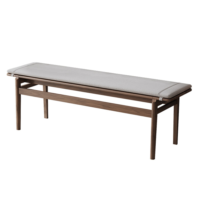 Rectangle Entryway Bench Modern Wooden Accent Bench in Solid Color