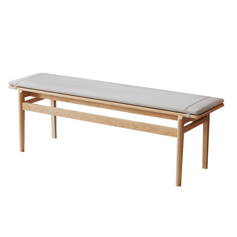 Rectangle Entryway Bench Modern Wooden Accent Bench in Solid Color