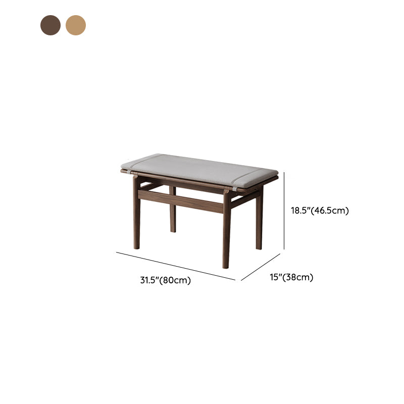 Rectangle Entryway Bench Modern Wooden Accent Bench in Solid Color