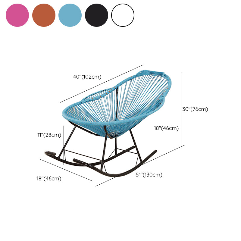 Modern Style Iron Base Chaise Rocking Chair Lounge Leisure Lazy Chair