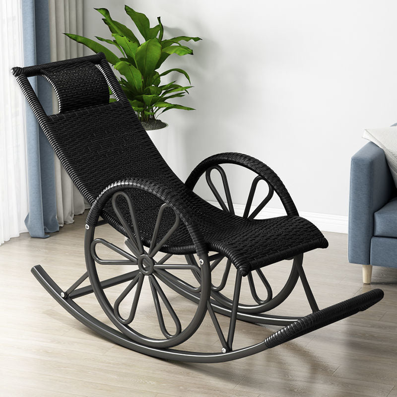 Rattan Modern Leisure Rocking Chair Home Iron Chaise Lazy Chair