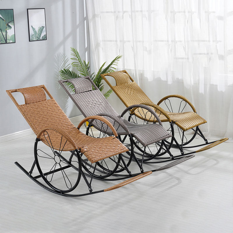 Rattan Modern Leisure Rocking Chair Home Iron Chaise Lazy Chair