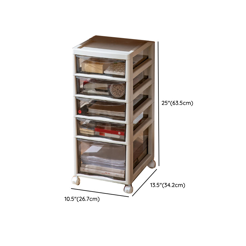 Modern Vertical Filing Cabinet Transparent Plastic Drawers File Cabinet
