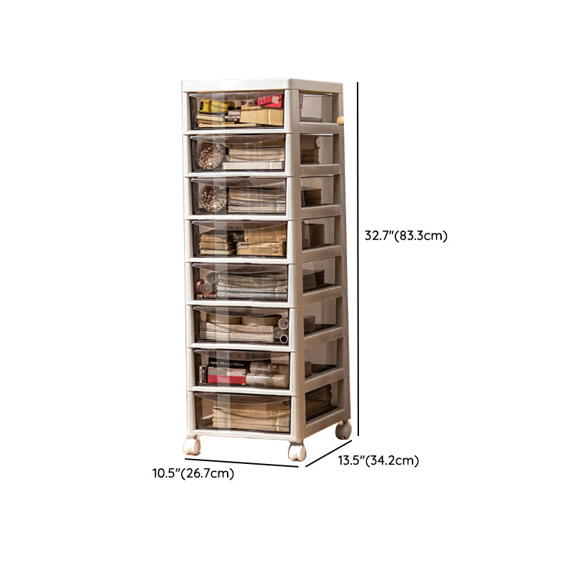 Modern Vertical Filing Cabinet Transparent Plastic Drawers File Cabinet
