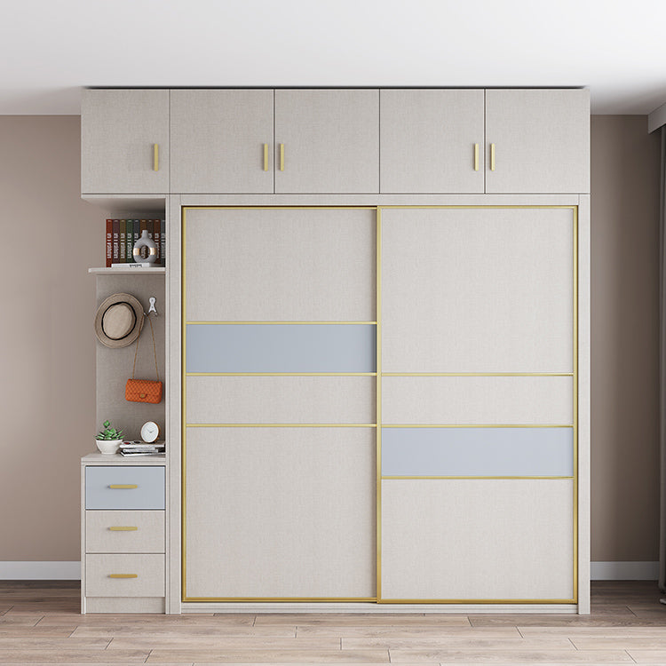 Sliding Wardrobe Closet with Shelves Contemporary Wardrobe Cabinet