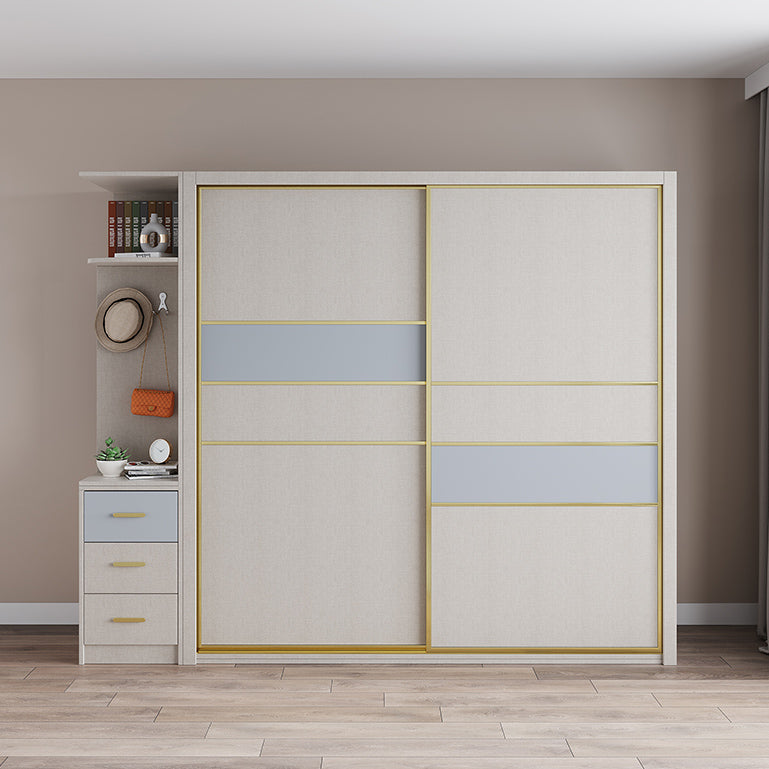Sliding Wardrobe Closet with Shelves Contemporary Wardrobe Cabinet