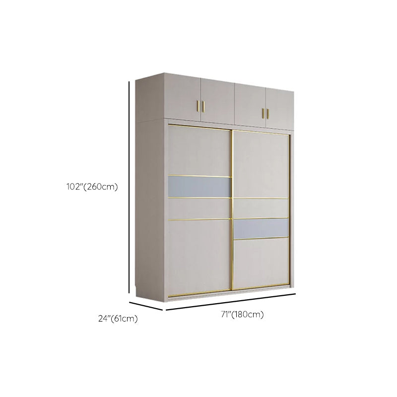Sliding Wardrobe Closet with Shelves Contemporary Wardrobe Cabinet